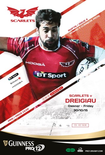 Scarlets Matchday Programme issue 