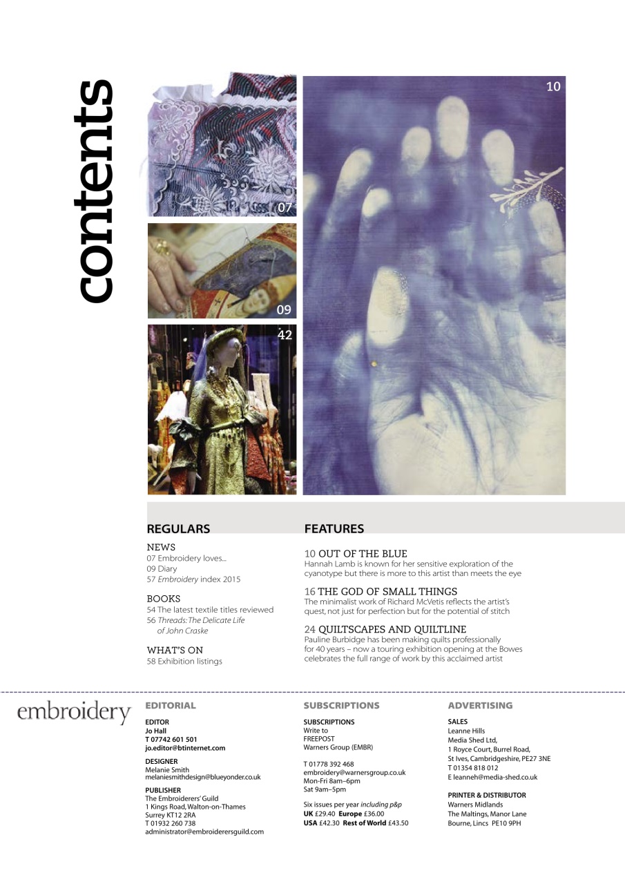 Embroidery Magazine Preview Pages