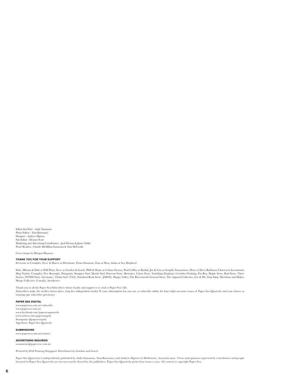 Paper Sea Quarterly Preview Pages