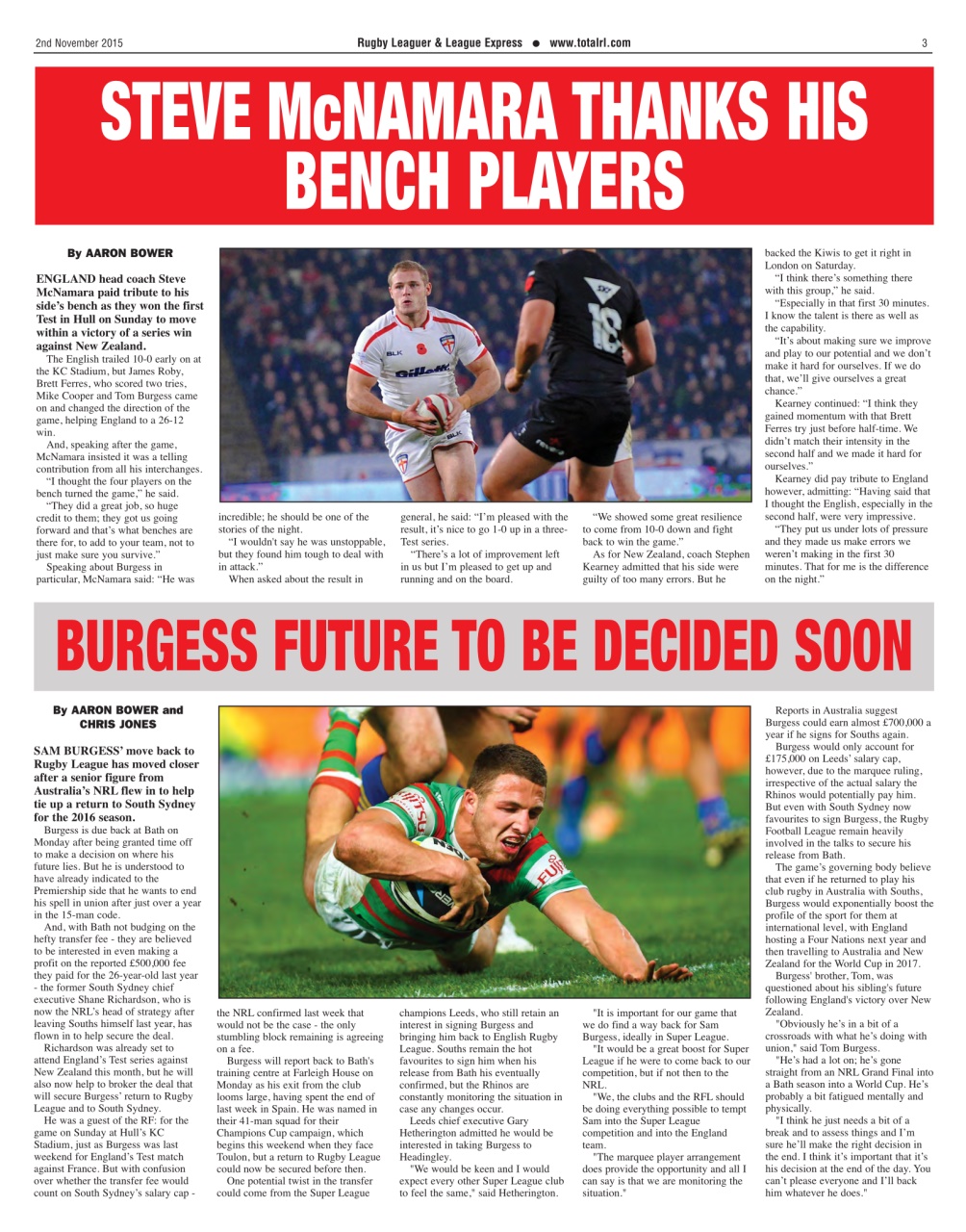 League Express Preview Pages