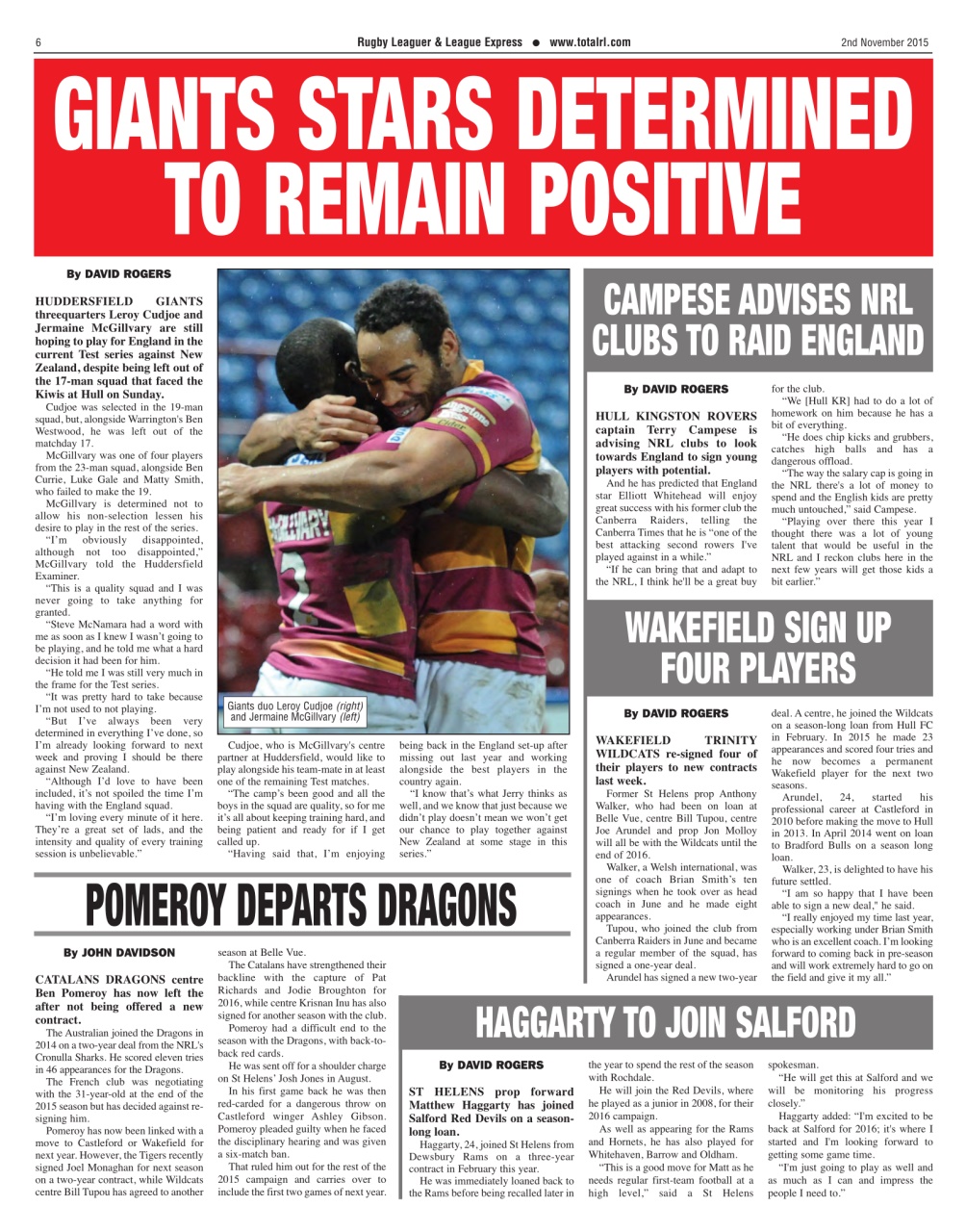 League Express Preview Pages