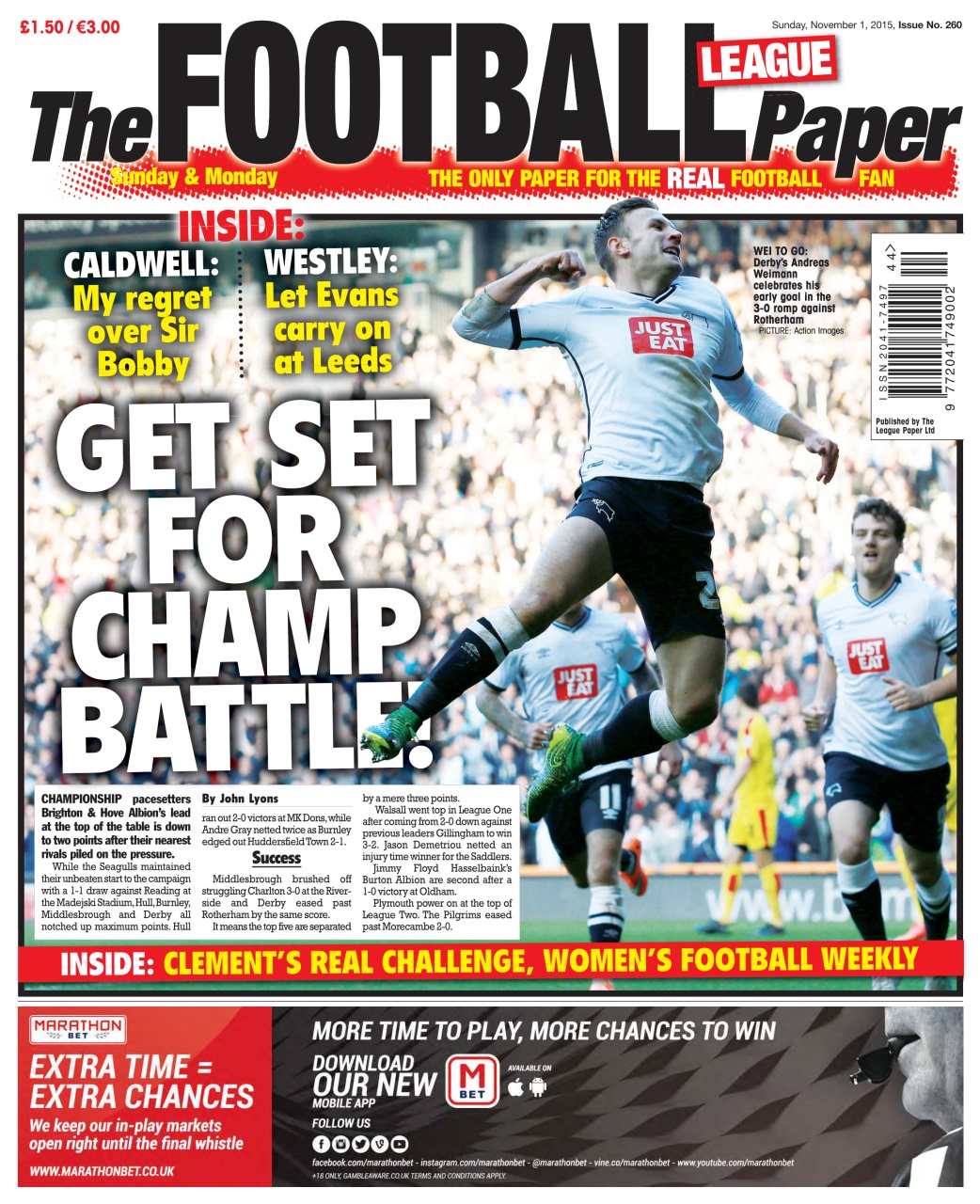 The Football League Paper Preview Pages