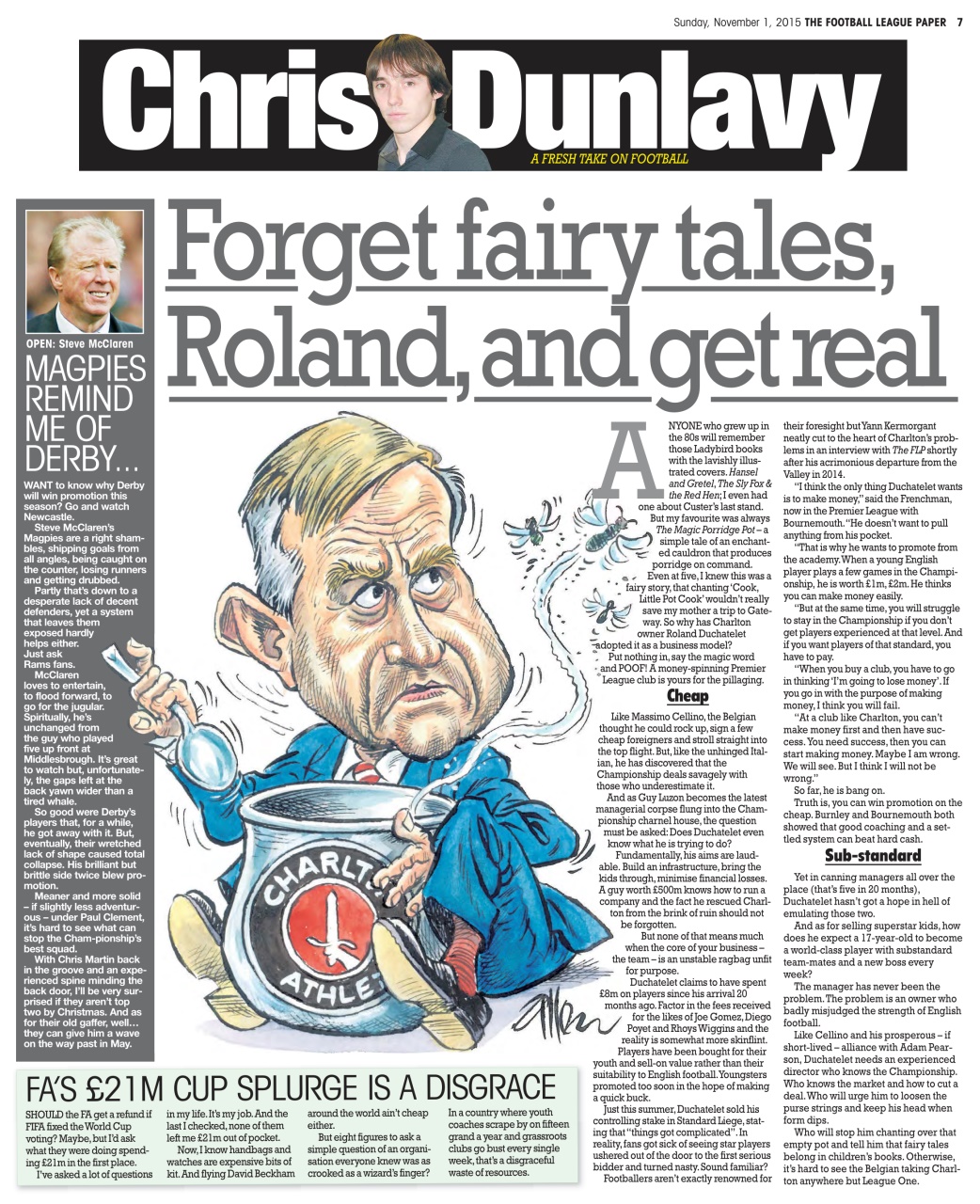 The Football League Paper Preview Pages