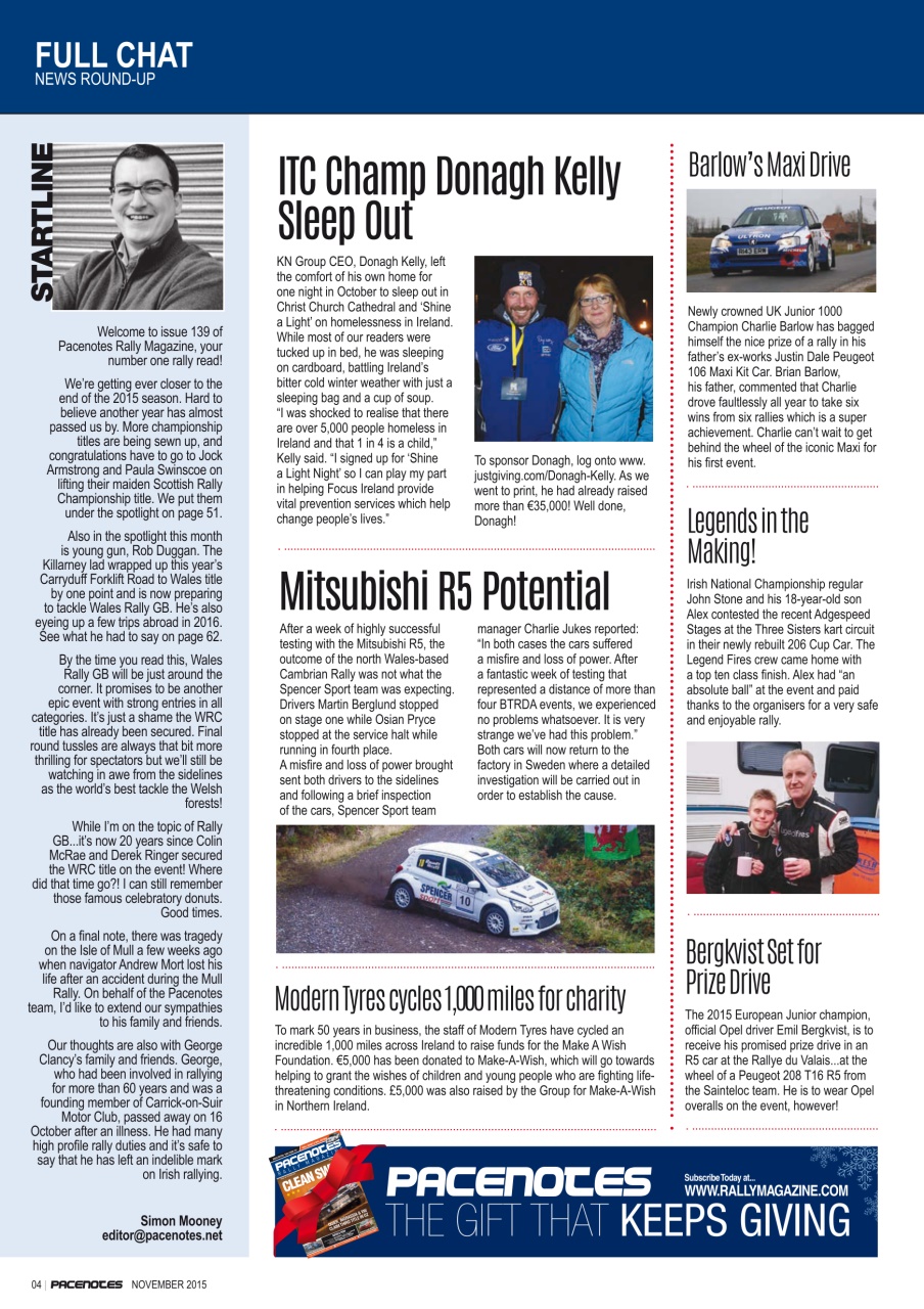 Pacenotes Rally magazine Preview Pages