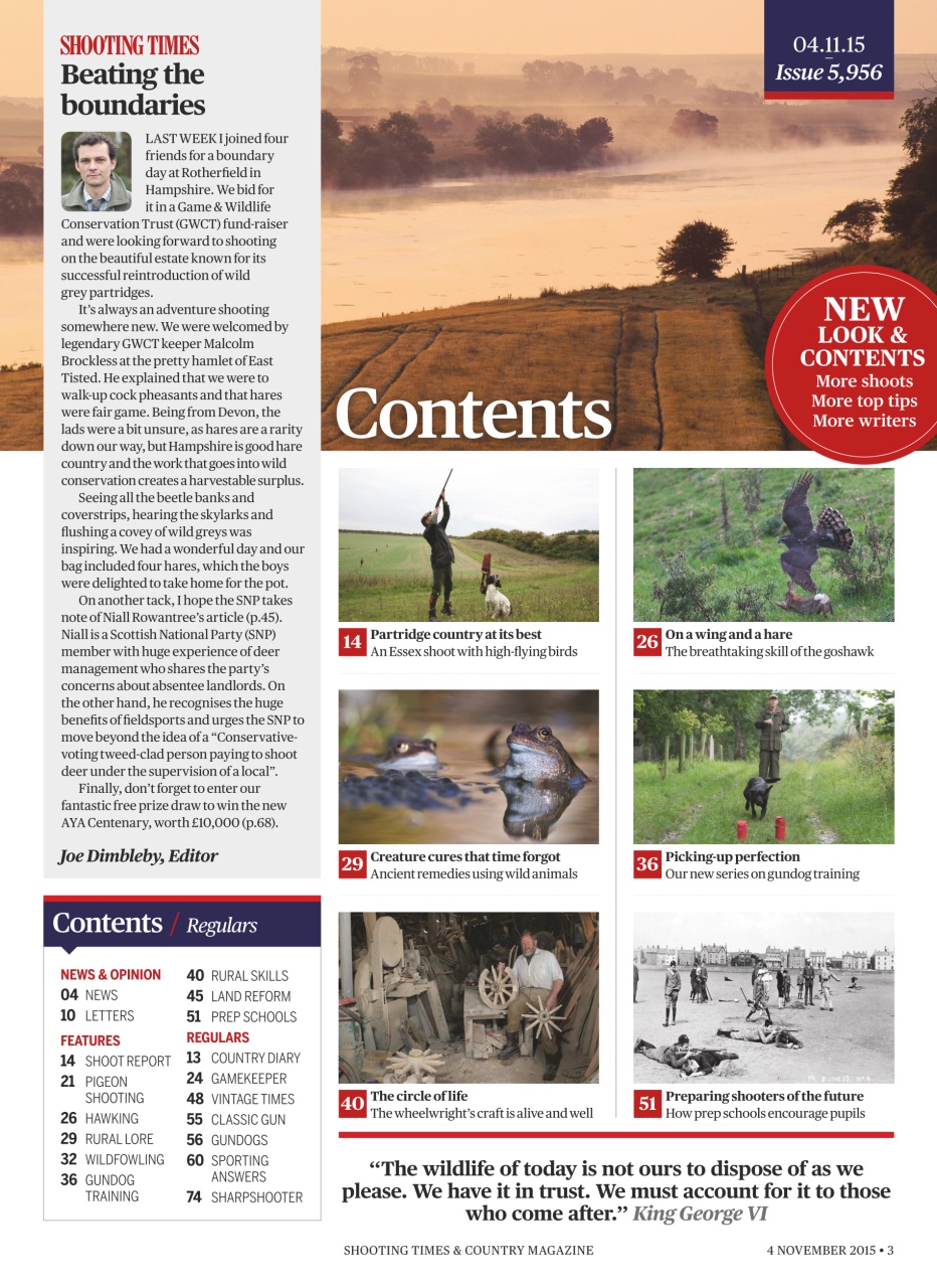 Shooting Times & Country Preview Pages