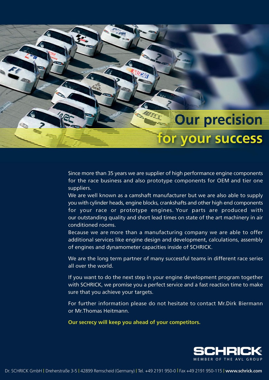 Race Engine Technology Preview Pages