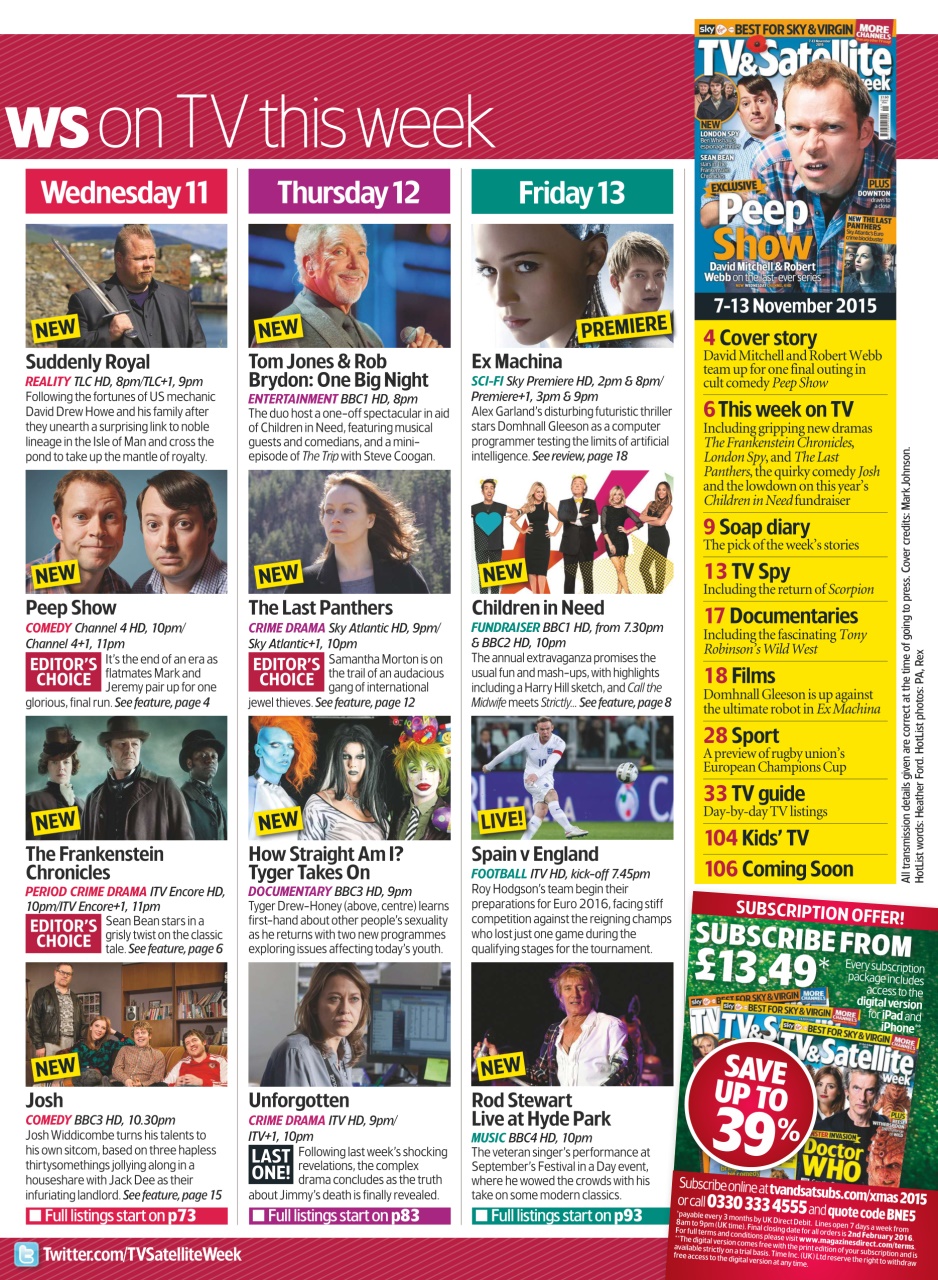 TV & Satellite Week Preview Pages