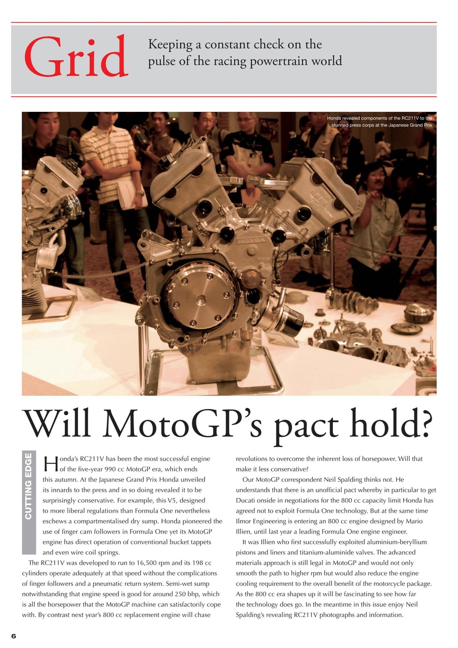 Race Engine Technology Preview Pages