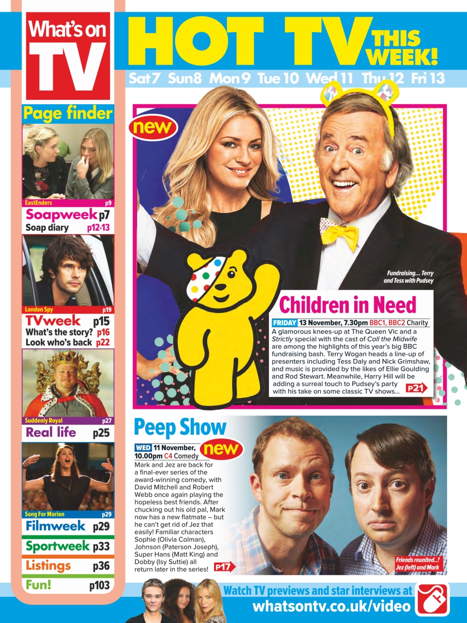What's on TV Preview Pages