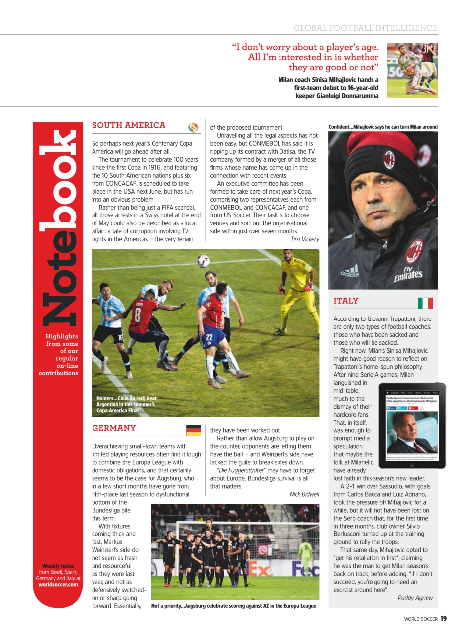 World Soccer Preview Pages