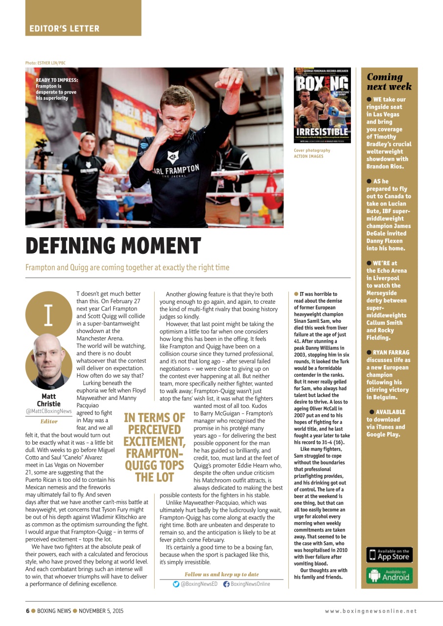 Boxing News Preview Pages