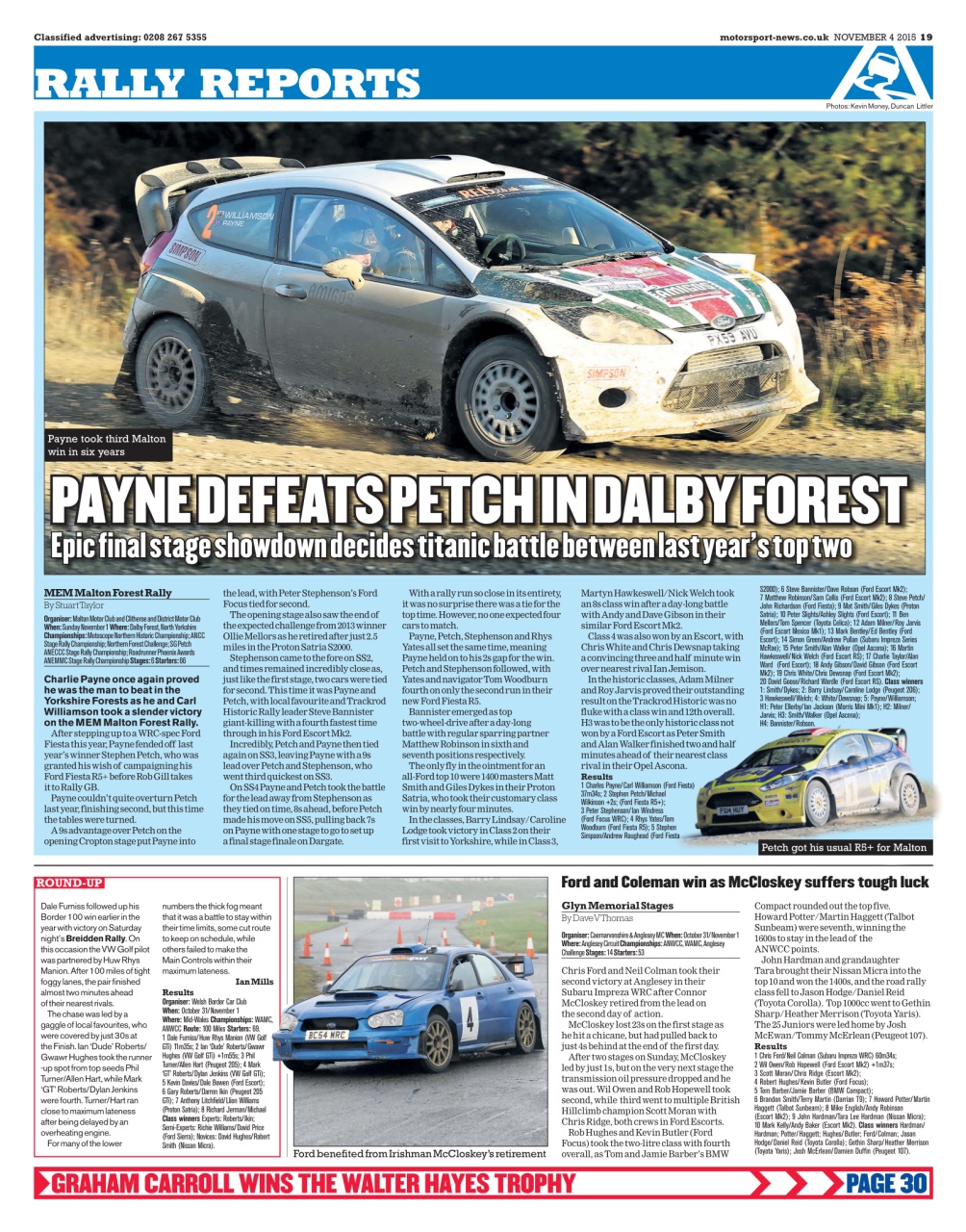 Motorsport News Preview Pages