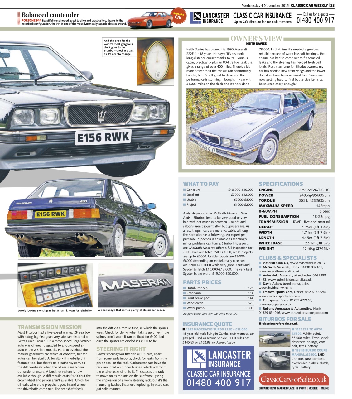 Classic Car Weekly Preview Pages