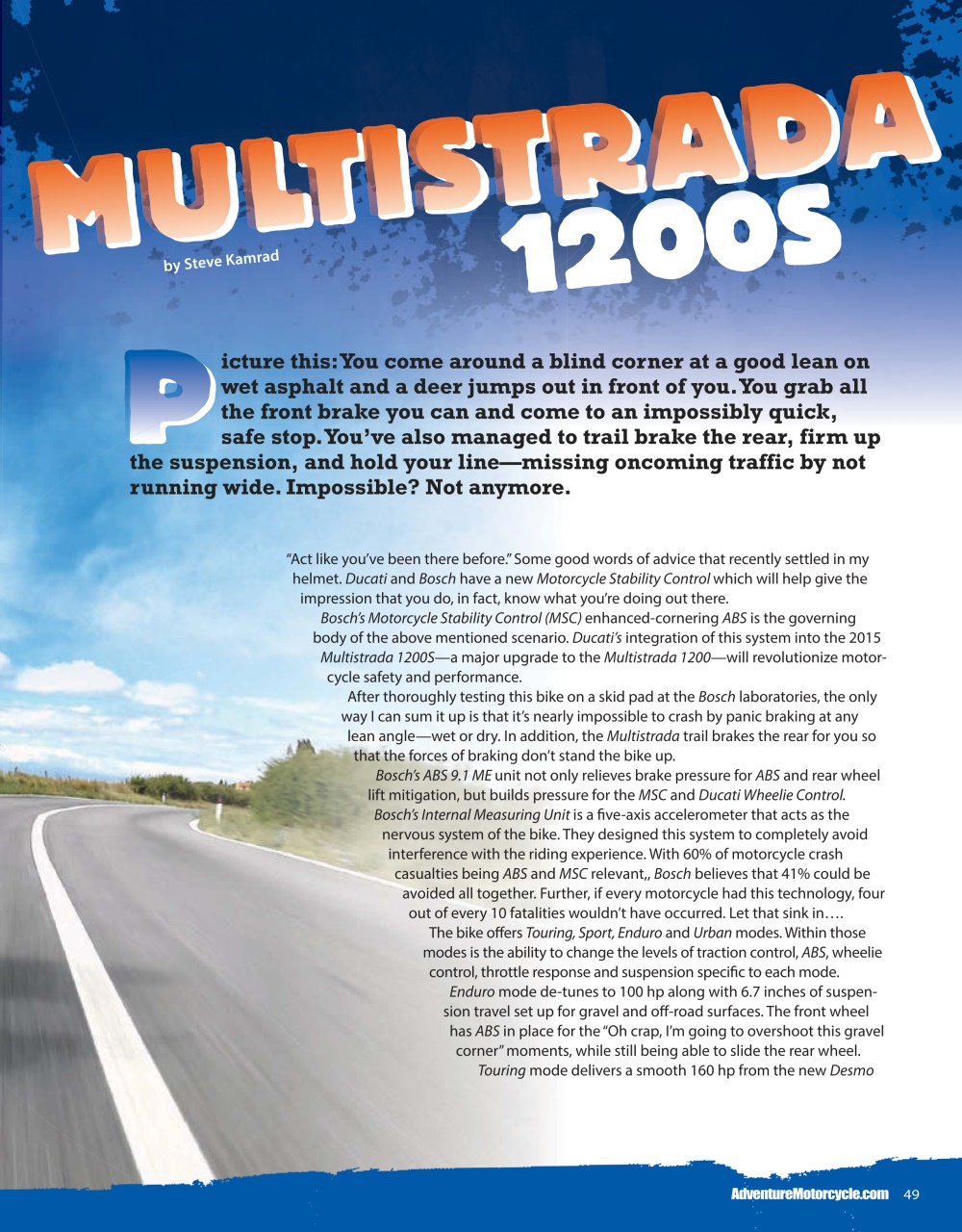 Adventure Motorcycle Preview Pages