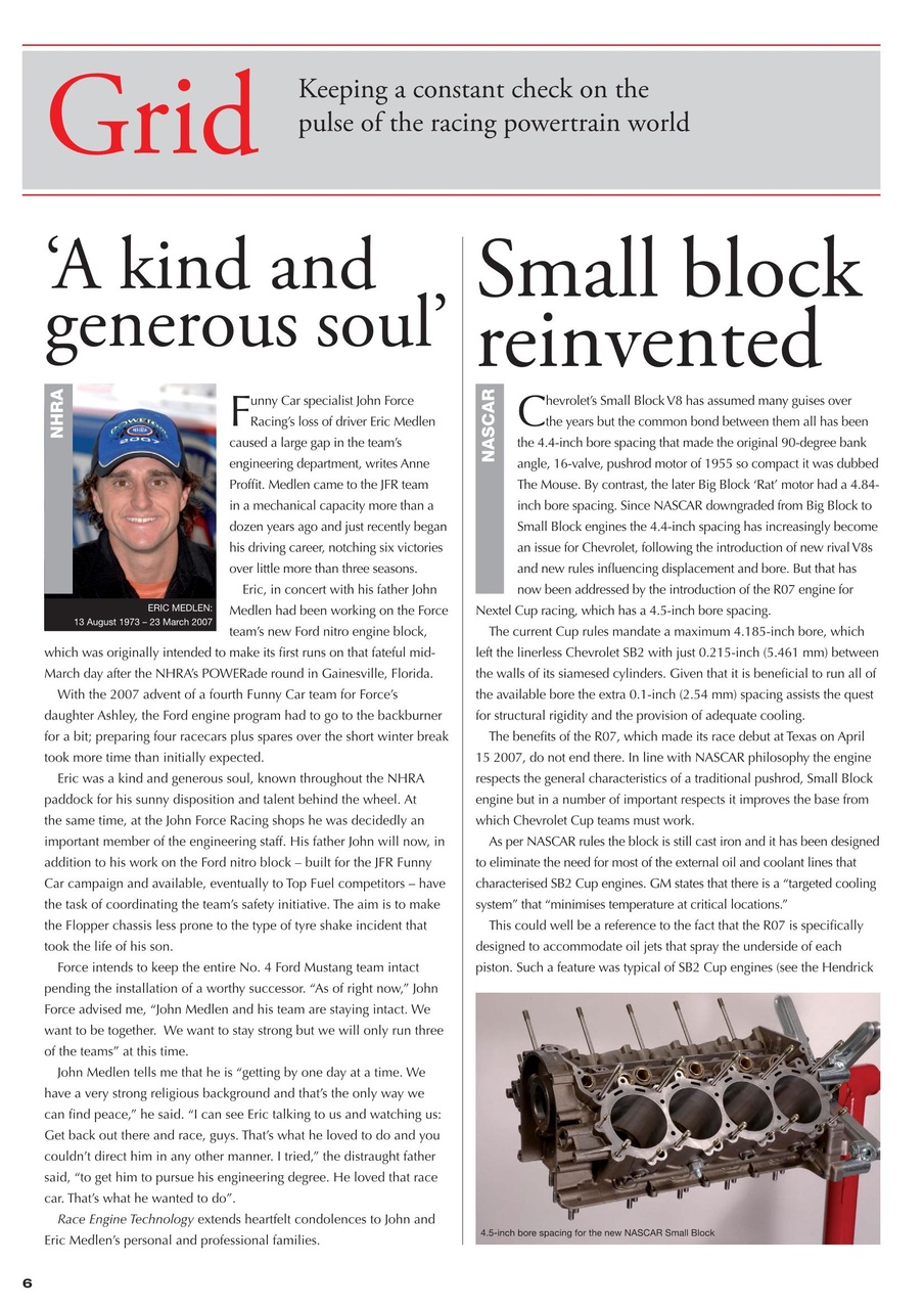 Race Engine Technology Preview Pages