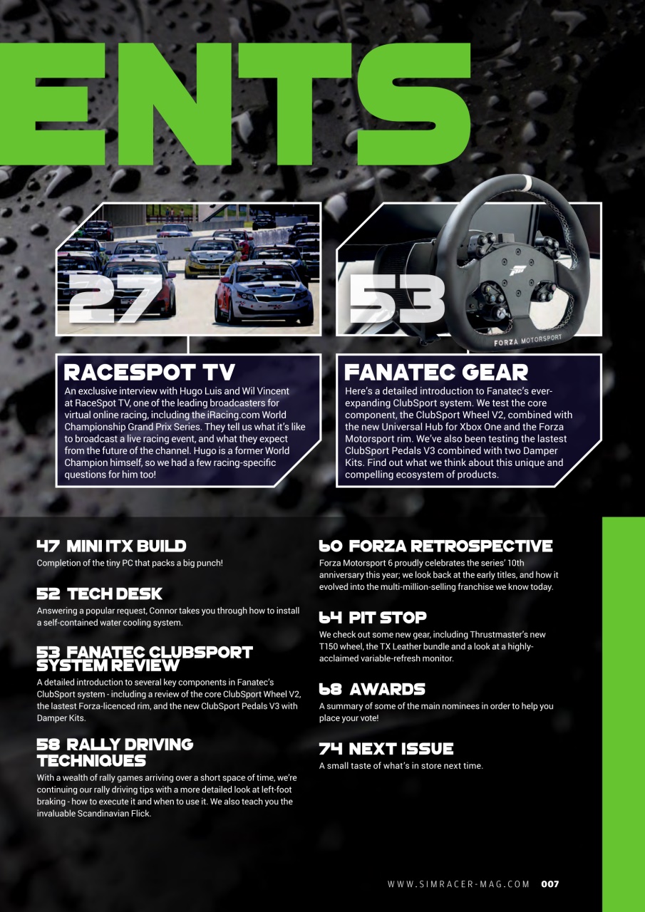 Sim Racer Preview Pages