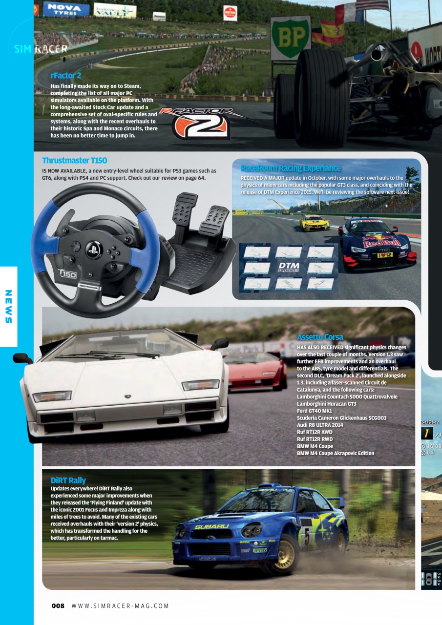 Sim Racer Preview Pages