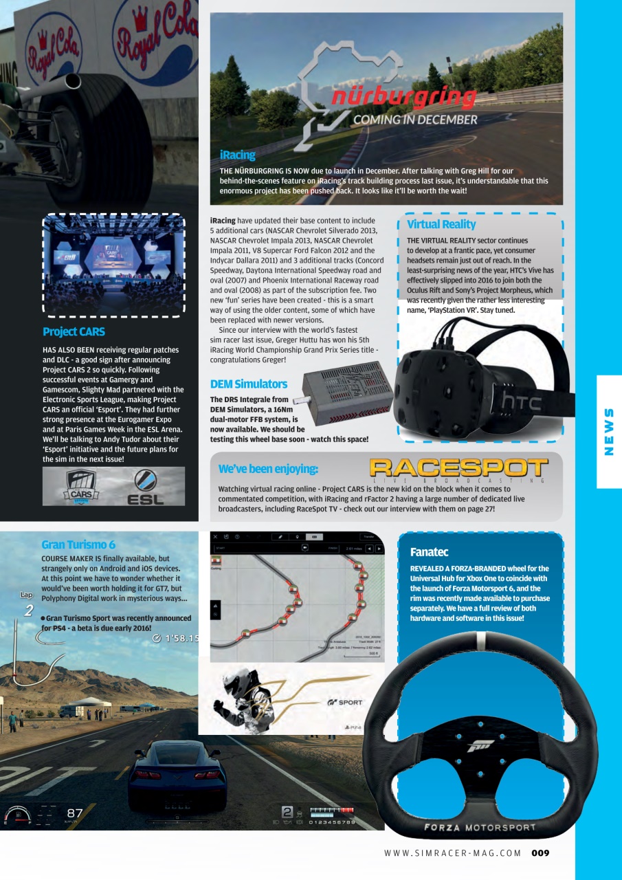 Sim Racer Preview Pages