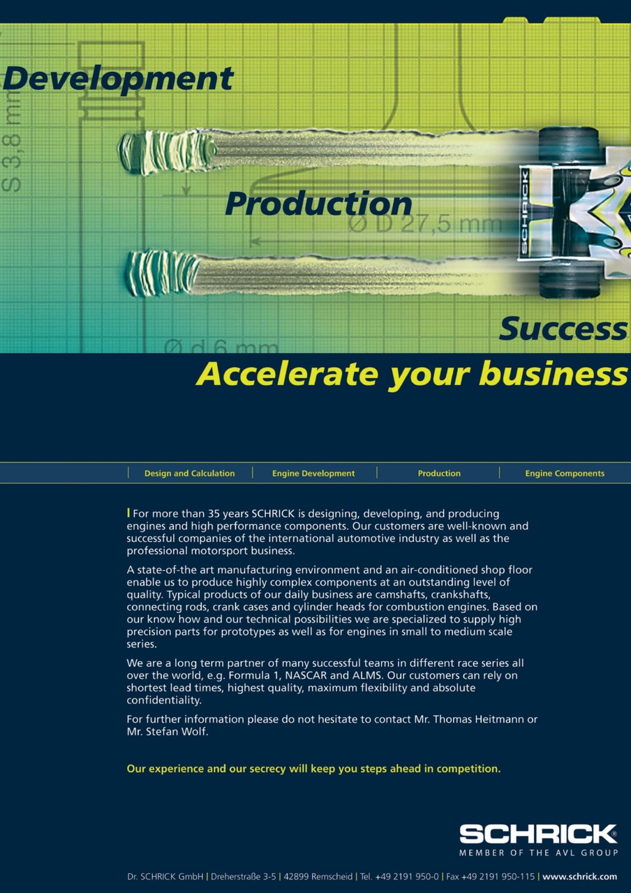Race Engine Technology Preview Pages