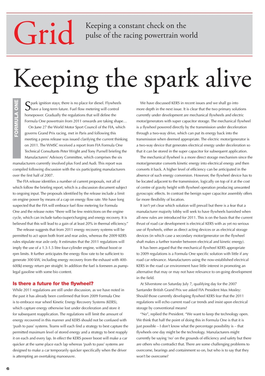 Race Engine Technology Preview Pages