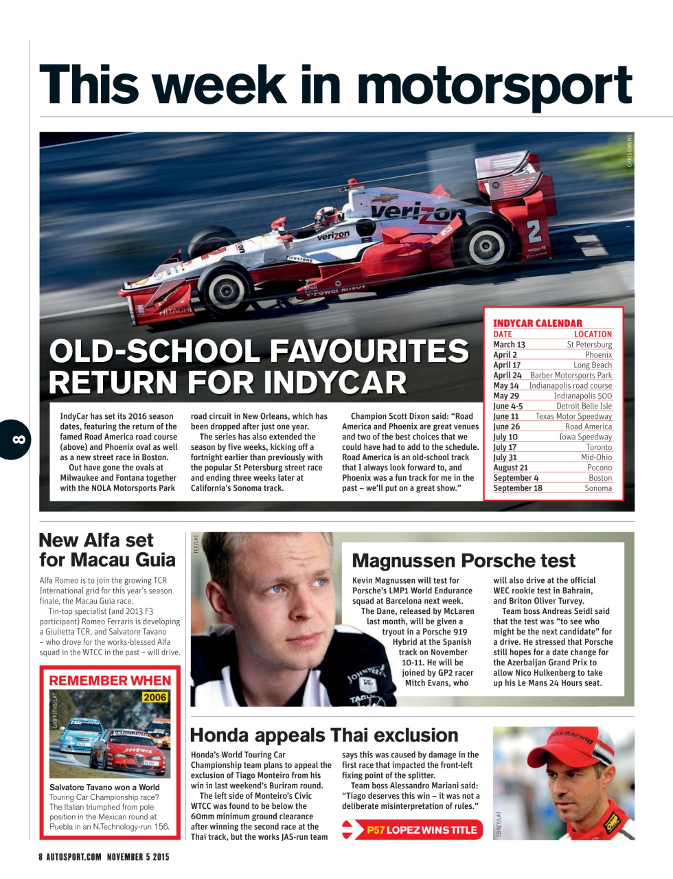 Autosport Preview Pages