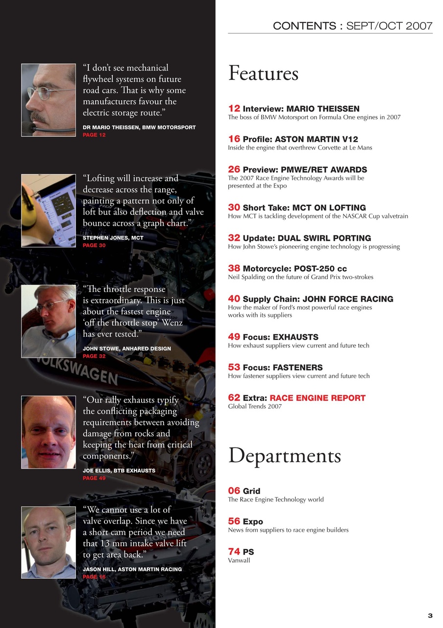 Race Engine Technology Preview Pages