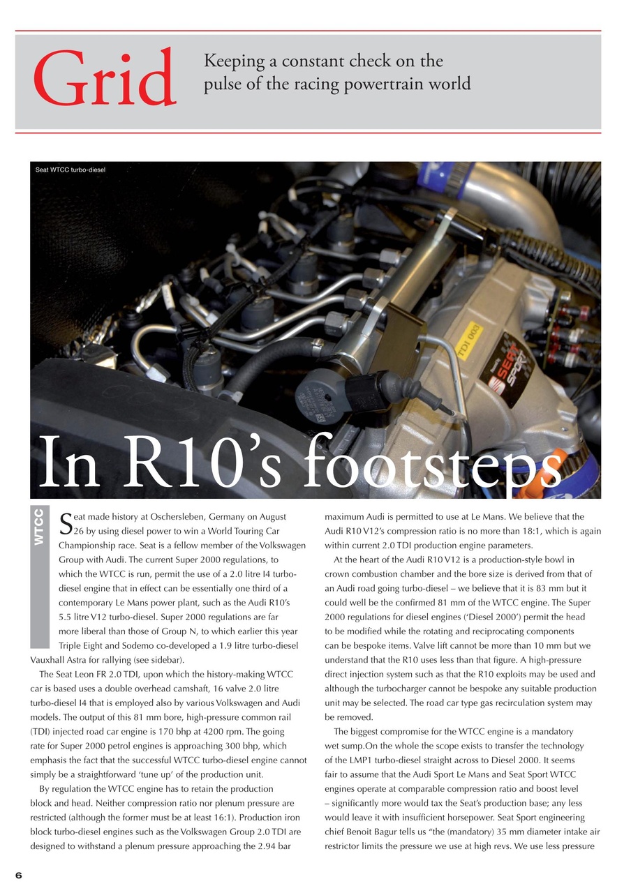 Race Engine Technology Preview Pages