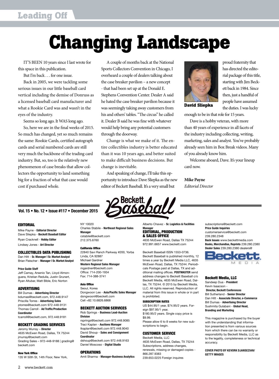 Beckett Baseball Magazine Preview Pages