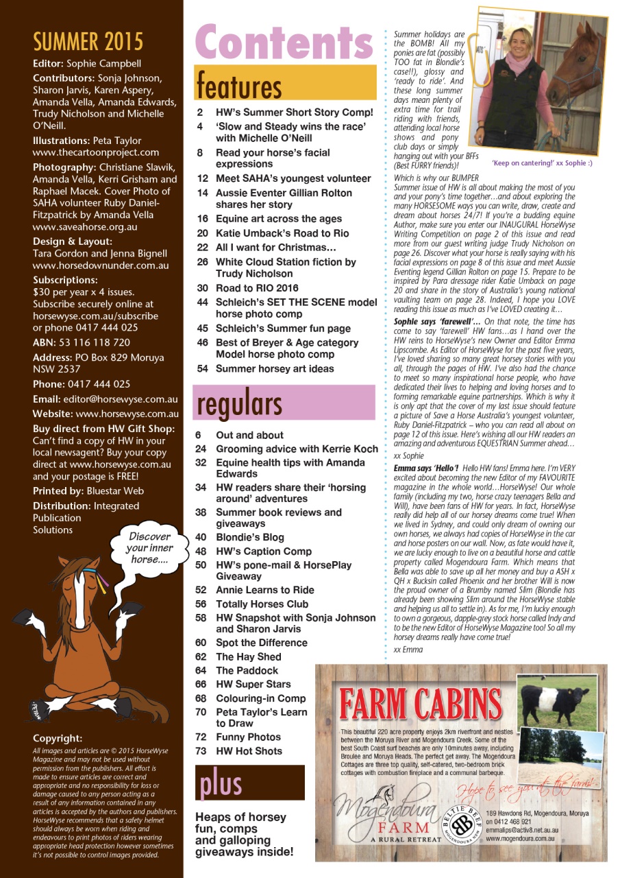 HorseWyse Magazine Preview Pages