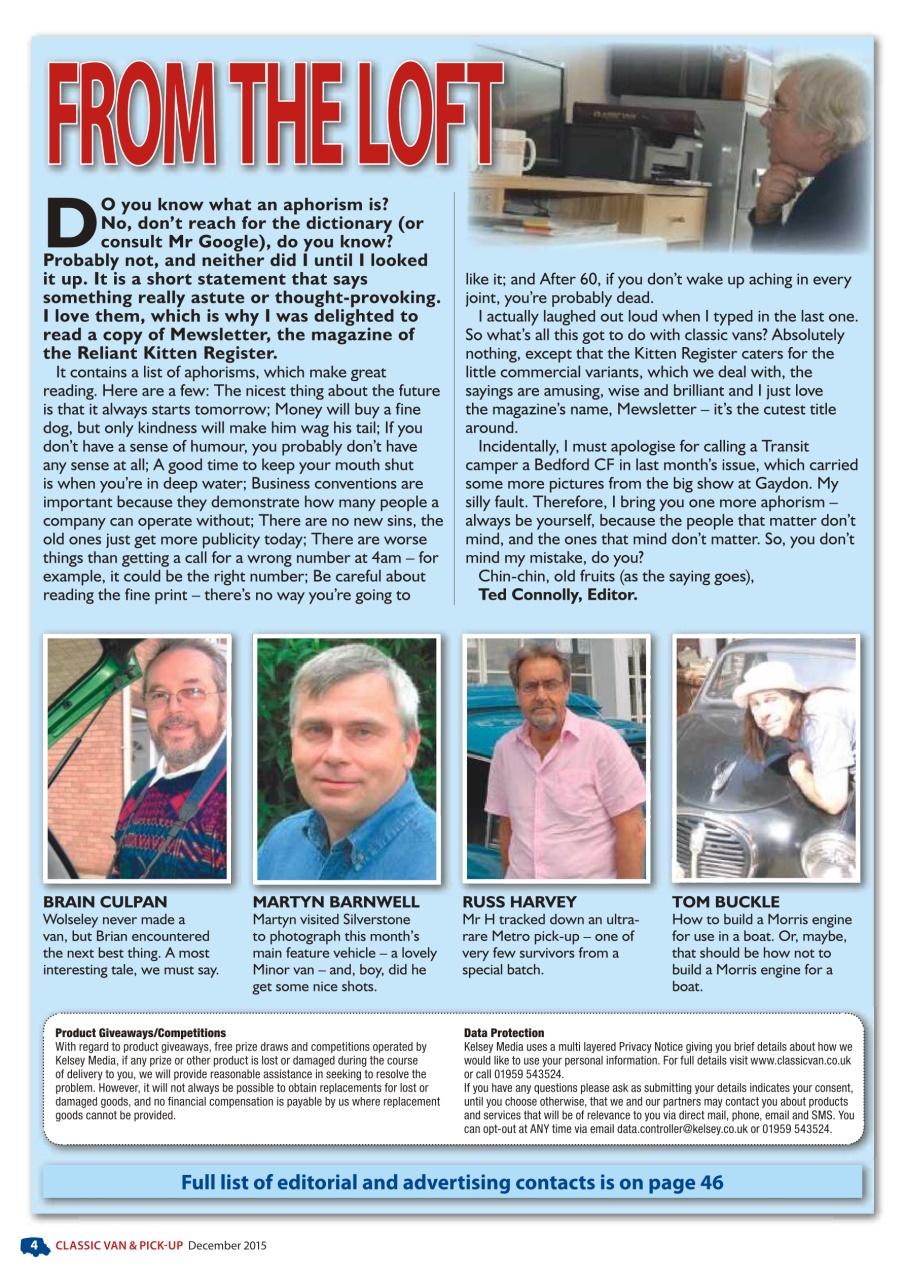 Classic Van & Pick-up Preview Pages