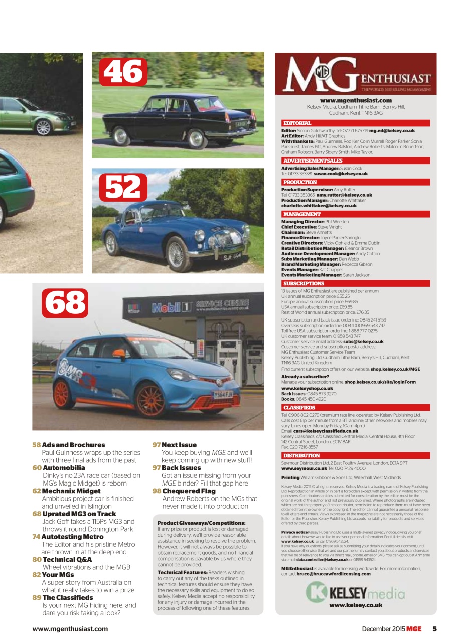 MG Enthusiast Preview Pages