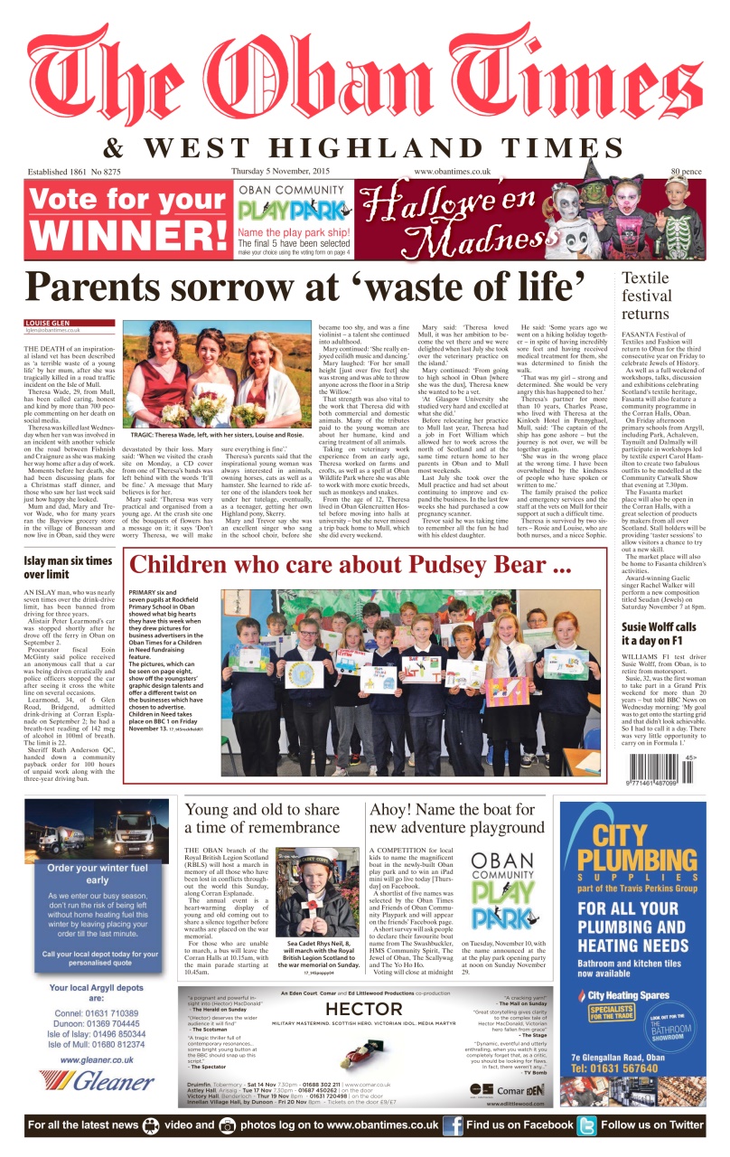 The Oban Times & Lochaber Times Preview Pages