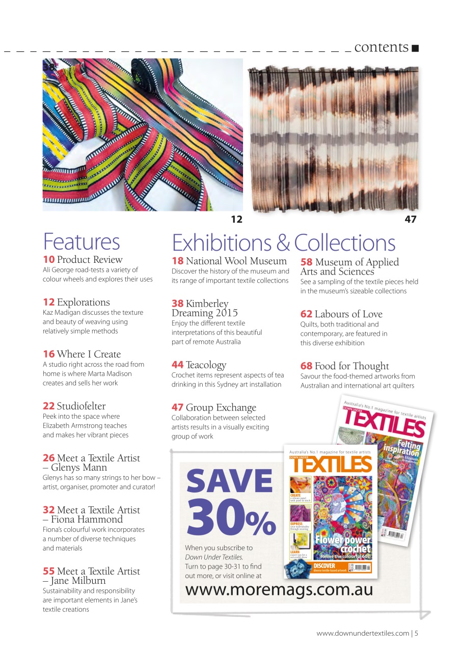 Down Under Textiles Preview Pages