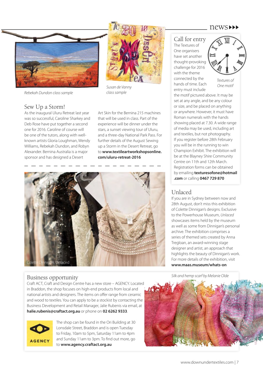 Down Under Textiles Preview Pages