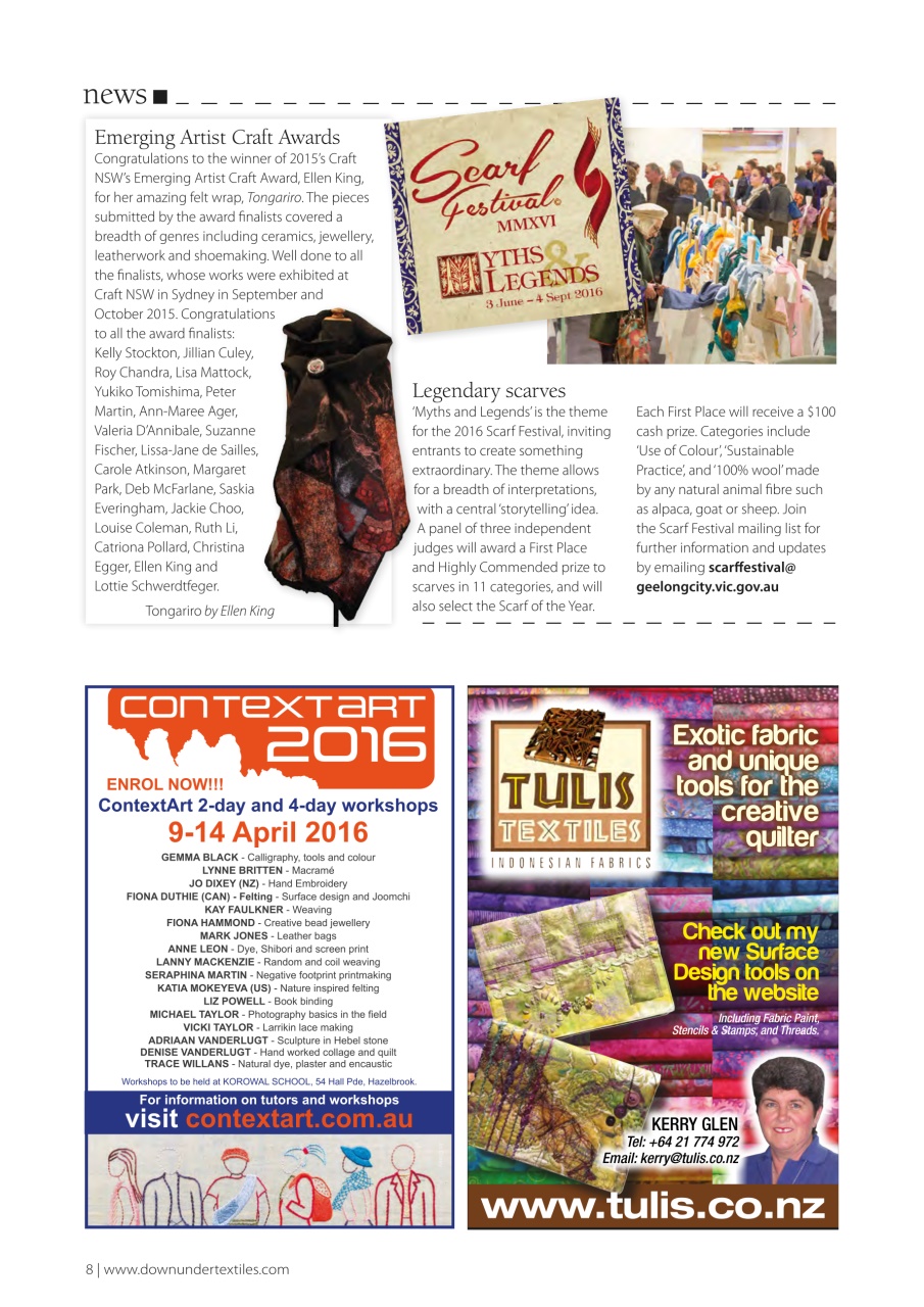 Down Under Textiles Preview Pages