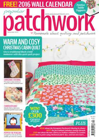 Popular Patchwork Magazine issue December 2015