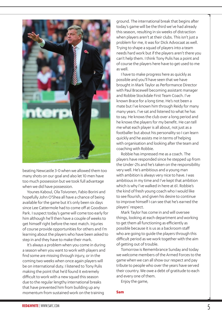 Sunderland FC Preview Pages