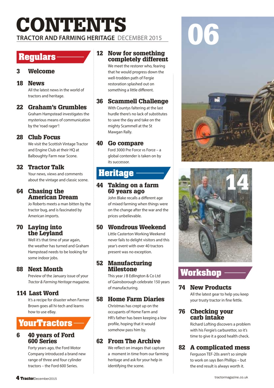 Tractor & Farming Heritage Magazine Preview Pages
