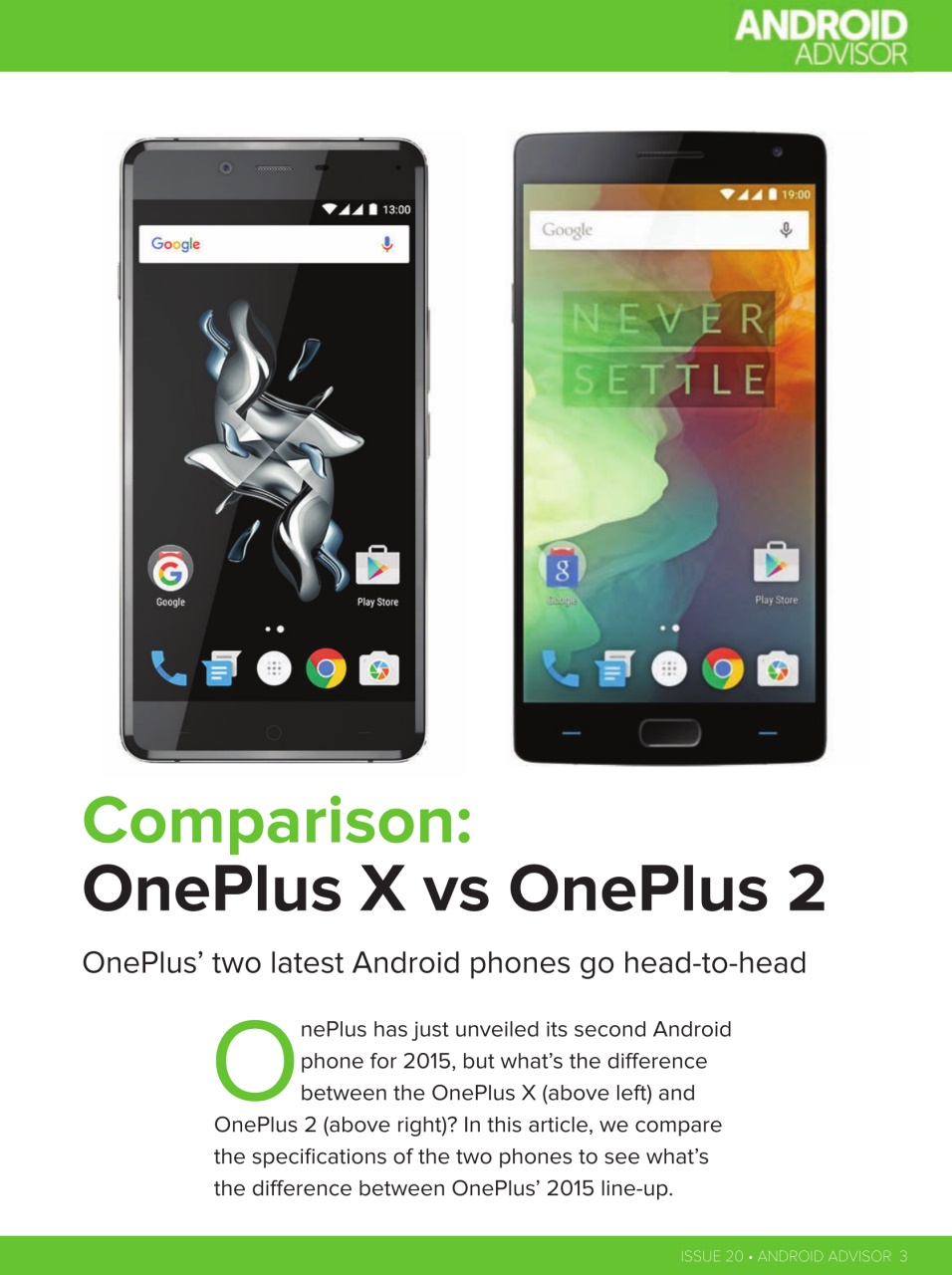 Android Advisor Preview Pages