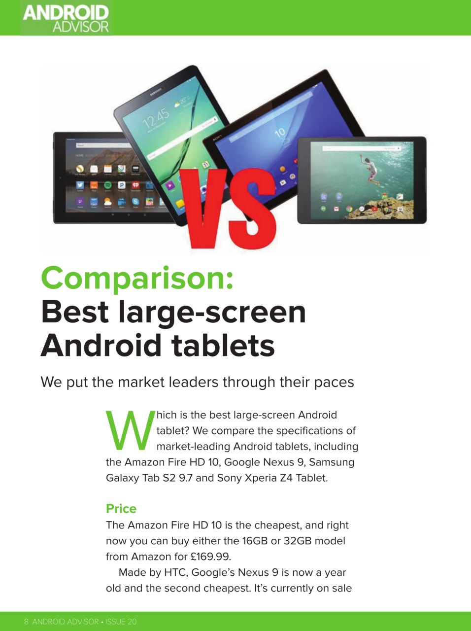 Android Advisor Preview Pages
