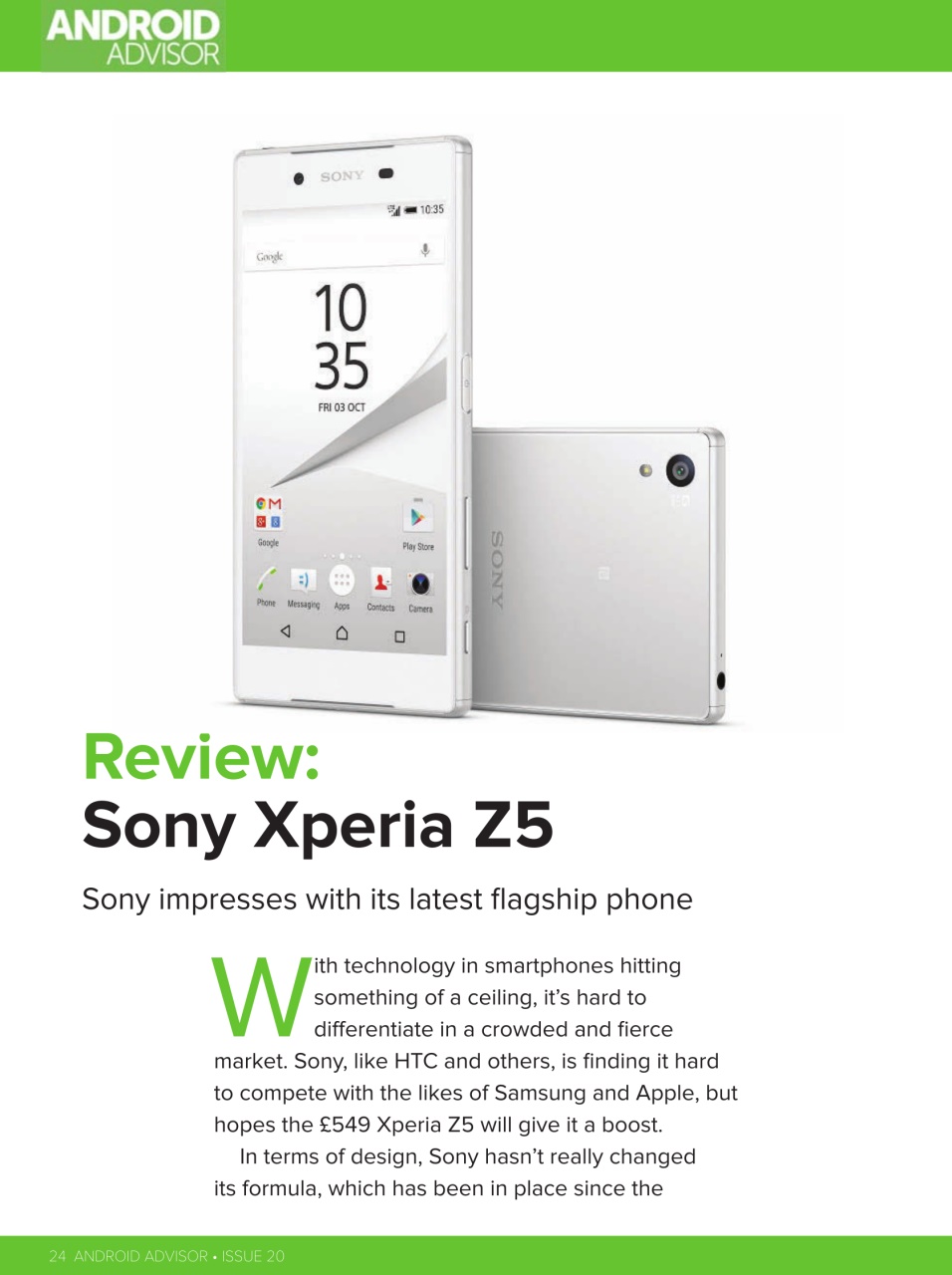 Android Advisor Preview Pages