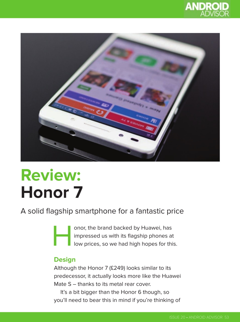 Android Advisor Preview Pages