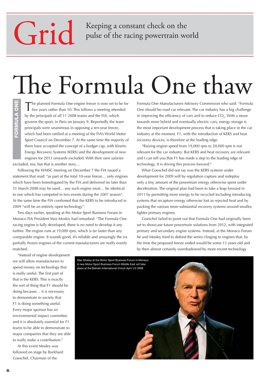 Race Engine Technology Preview Pages