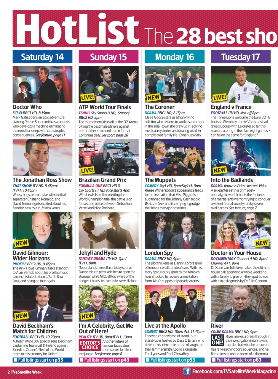 TV & Satellite Week Preview Pages