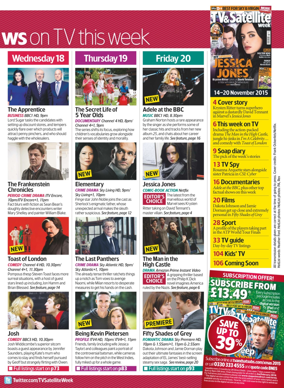TV & Satellite Week Preview Pages