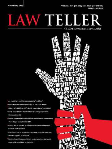 Lawteller – A Legal Awareness Magazine issue November 2015