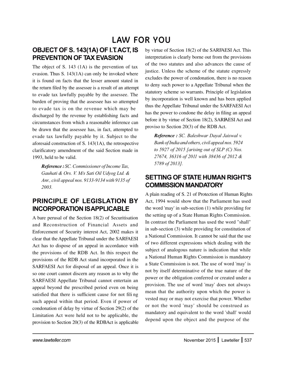 Lawteller – A Legal Awareness Magazine Preview Pages
