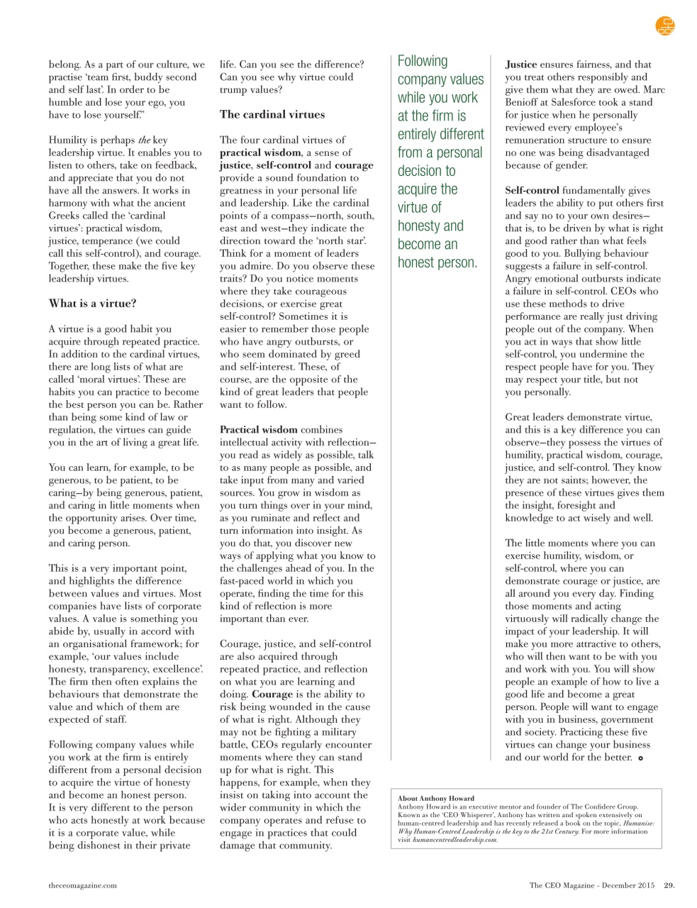 The CEO Magazine EMEA Preview Pages