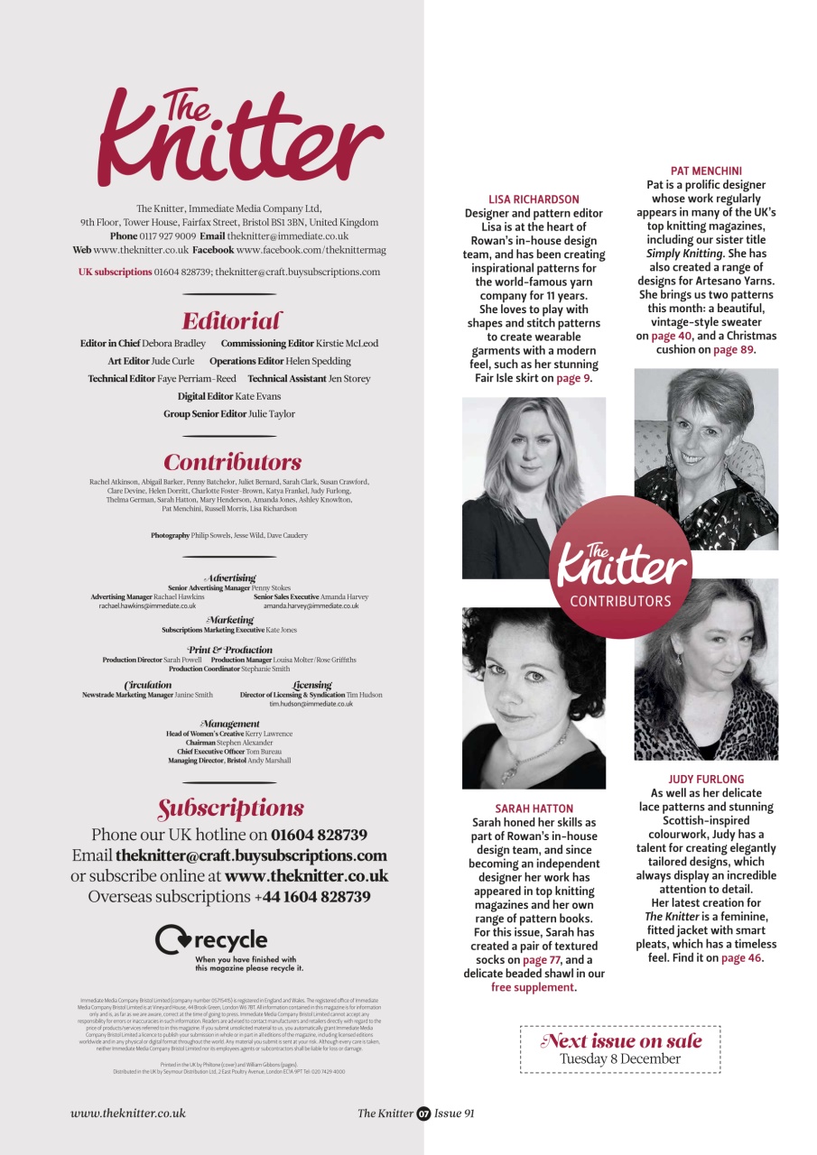 The Knitter Preview Pages