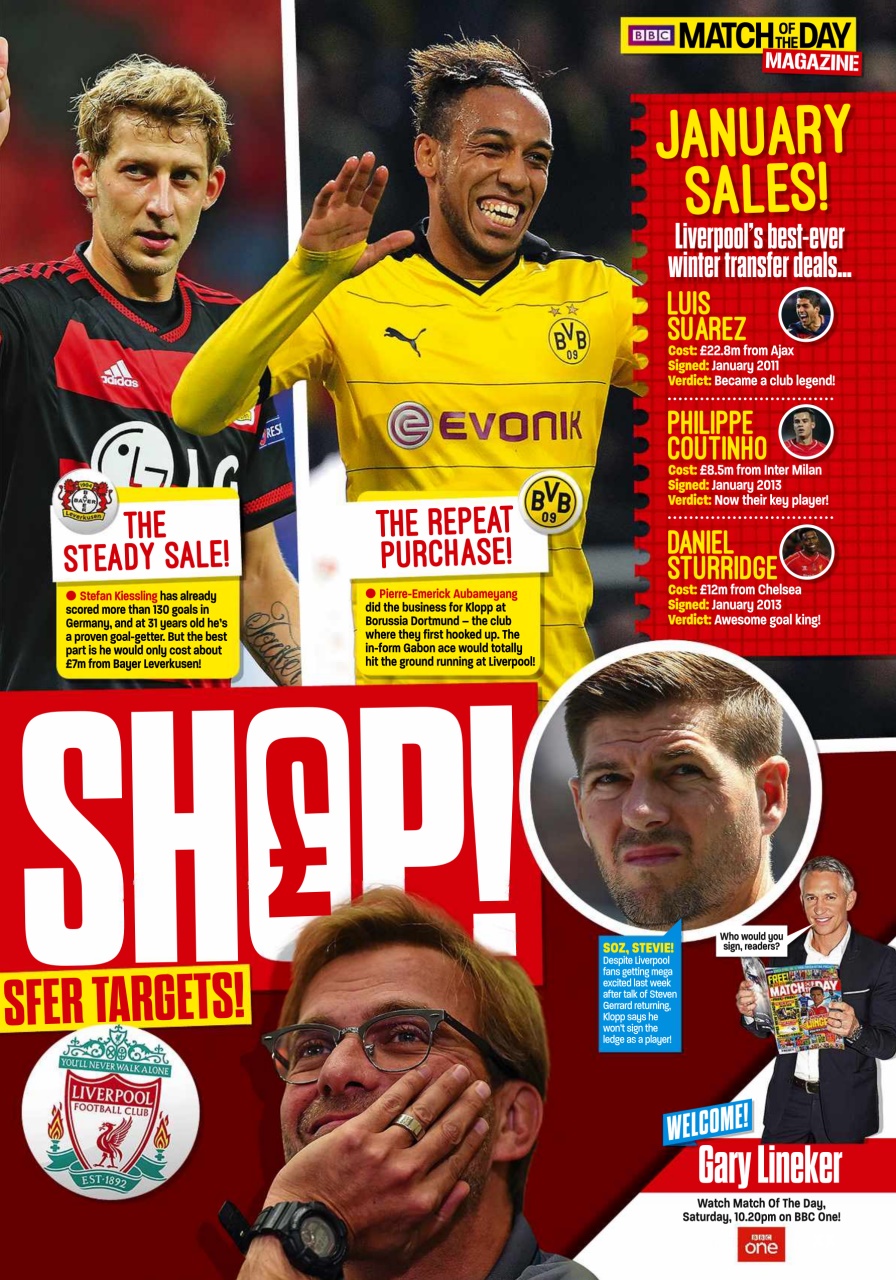 Match of the Day Preview Pages